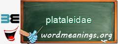 WordMeaning blackboard for plataleidae
